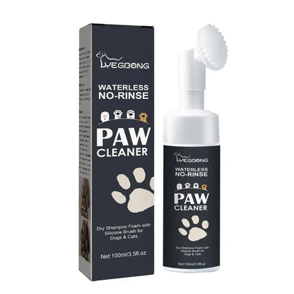 Effortless Dog Feet Cleaning Foam - Waterless Shampoo with Silicone Brush for All Pets