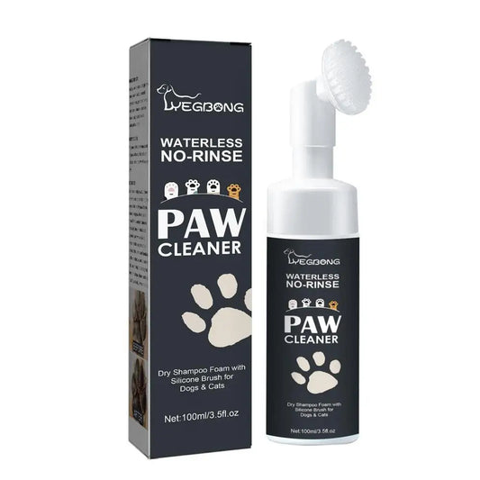 Effortless Dog Feet Cleaning Foam - Waterless Shampoo with Silicone Brush for All Pets