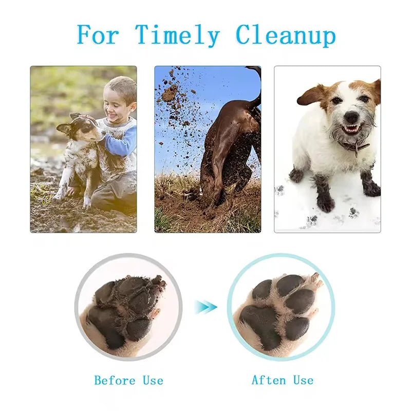Effortless Pet Paw Cleaning: Portable Silicone Foot Washer for Dogs and Cats