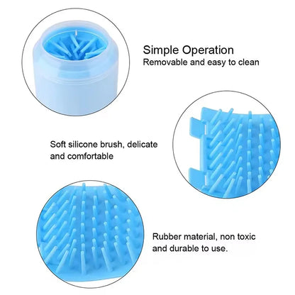 Effortless Pet Paw Cleaning: Portable Silicone Foot Washer for Dogs and Cats