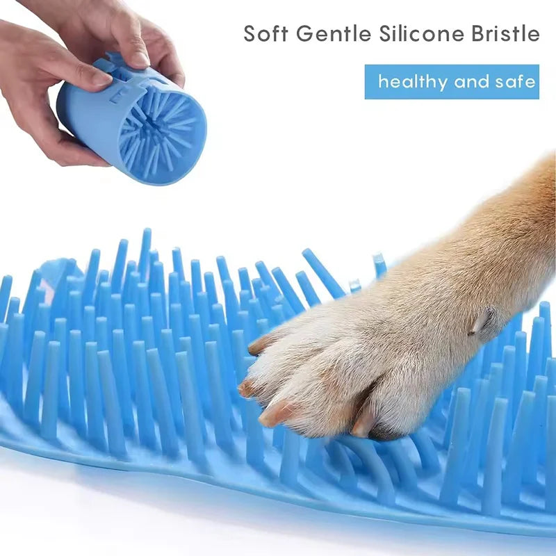 Effortless Pet Paw Cleaning: Portable Silicone Foot Washer for Dogs and Cats